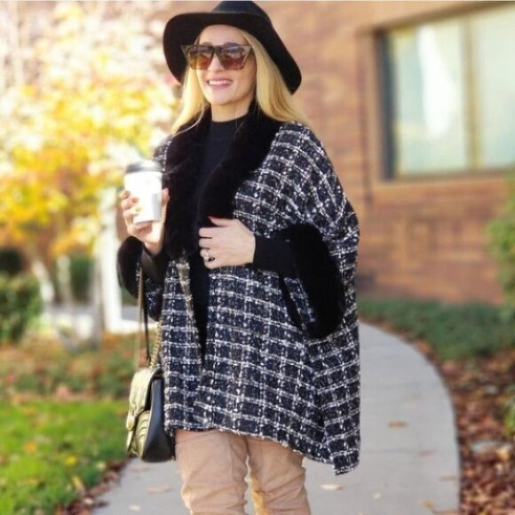 🔥BACK IN STOCK! CHANTELLA Tweed Cape ☆BEST SEL… - Picture 5 of 14